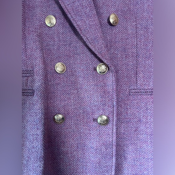 New! J. Crew Bristol Blazer Lilac Herringbone 100% Wool Purple Pink Sz 12 Petite - Picture 6 of 14